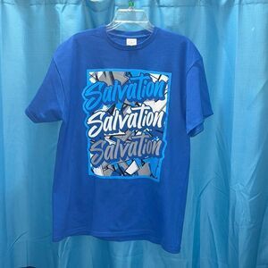 God faith Spiritual shirt blue gray white